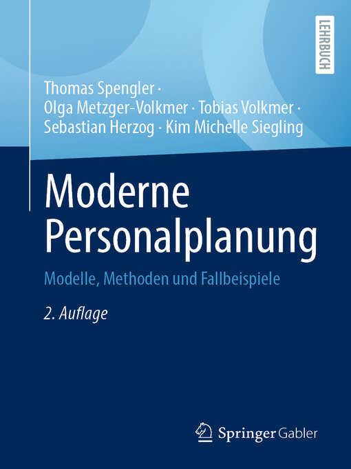 Title details for Moderne Personalplanung by Thomas Spengler - Available